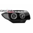 headlights BMW 1 series E87/81 04-09 _ 2 halo rims _ chrome