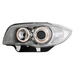 headlights BMW 1er E87 04-07 _ 2 halo rims _ chrome