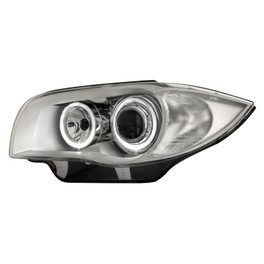 headlights BMW 1er E87 04-07 _ 2 halo rims _ chrome