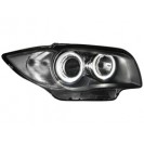 headlights BMW 1er E87 04-07 _ 2 halo rims _ chrome