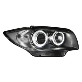 headlights BMW 1er E87 04-07 _ 2 halo rims _ chrome
