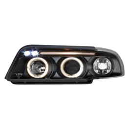headlights AUDI A4 B5 95-98 _ 2 halo rims _ black