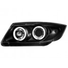 headlights BMW E90 _ 2 halo rims _black