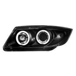 headlights BMW E90 _ 2 halo rims _black