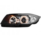 headlights BMW E90 _ 2 halo rims _black