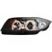 headlights BMW E90 _ 2 halo rims _black
