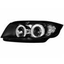 headlights BMW E90 _ 2 halo rims _black