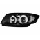 headlights BMW E90 _ 2 halo rims _black