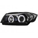 headlights BMW E91 _ 2 halo rims _black