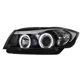 headlights BMW E91 _ 2 halo rims _black