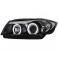 headlights BMW E91 _ 2 halo rims _black