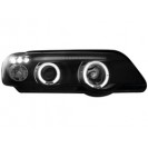 headlights BMW X5 99-02 _ 2 halo rims _ black