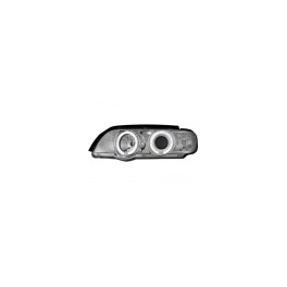 headlights BMW X5 99-02 _ 2 halo rims _ chrome