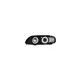 headlights BMW X5 99-02 _ 2 halo rims _ black 