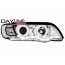 headlights BMW X5 99-03 _ 2 halo rims _ chrome