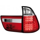 taillights BMW X5 00-02 _ LED _ red/crystal
