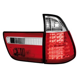 taillights BMW X5 00-02 _ LED _ red/crystal