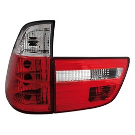 taillights BMW X5 00-02 _ red/crystal