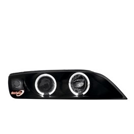 headlights BMW Z3 95-99 _ 2 halo rims _ black