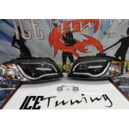 Farois devil eyes Audi A3 8P 03-08 fundo preto C/2 anos garantia (material novo) 