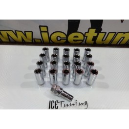 Porcas Lug Nuts para honda,Mazda,etc 45mm 12x1.50 Cromado Conjunto 20 Unidades 