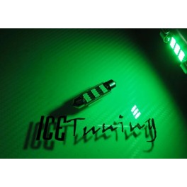 Led Can Bus C5W / SV8,5 (11x42mm) Verde 1.92W, 198 LUMENS 12-24V LED SAMSUNG 