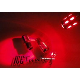 Led BA15S / Polo Centrado vermelho 6.5W, 510LUMENS 12-24V c/1 ano de garantia 