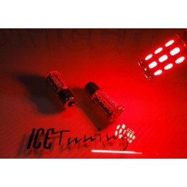 Led BA15S / Polo Centrado vermelho 5.5W, 600LUMENS 12-24V c/1 ano de garantia 