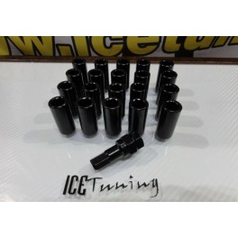 Porcas Lug Nuts para honda,Mazda,etc 45mm 12x1.50 Preto Conjunto 20 Unidades 