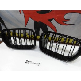 Grelha frontal BMW E39 1995-2003 M5 look / dupla lamina em preto piano brilhante