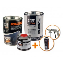 Kit tinta Foliatec removivel / plastica Hard Rock / Raptor / Gravitex 5L (preto ou cinza mate)