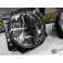 Faróis vw golf 2 / ii fundo cristal c/cruz preta