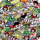 Comic, Sticker-Style, 152 x 100 cm