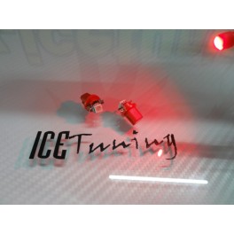 Led B8.5D Com Casquilho Vermelho 1W, 30 LUMENS C/1 Ano De Garantia
