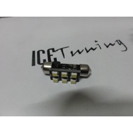 Led Can Bus C5W / SV8,5 (11x36mm) Branco 2.5W, 180LUMENS 12v-30v Sem Polaridade C/1 Ano De Garantia