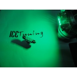 Led Can Bus C5W / SV8,5 (11x36mm) Verde 1.5W, 90LUMENS C/1 Ano De Garantia