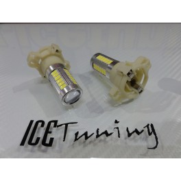 Led Can Bus PY24W, PGU20/4, 5200 12V 24W 33 LEDS WITH LENS 12V-24V AC 825 LUMENS 10W