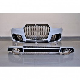 Body Kit Audi A3 8V 13-15 4 portas RS3 Look Para-choques Frontal + traseiro em plastico