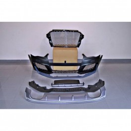 Body Kit Audi A3 8V 13-15 / Cabrio / Sportback Look RS3 Para-choques Frontal + difusor traseiro em plastico