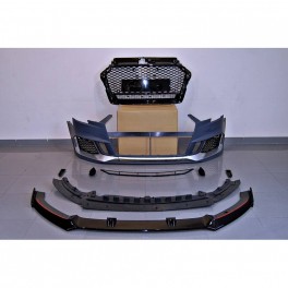 Para-choques frontal + Lip / spoiler Audi A3 8V +16 / Cabrio / Sportback Look RS3 em plastico