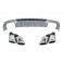 Lip / spoiler / difusor traseiro + ponteiras Audi A3 8V +2016 CABRIO, SEDAN Look RS3 em plastico