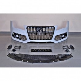 Para-choques frontal Audi A7 11-15 Look RS7 em plastico lip e abas em carbono 