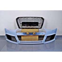 Para-choques frontal com friso em cinza RS4 look para Audi A4 B9 / 8W, + 2016 em plastico ABS