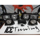 Farois frontais angel eyes BMW E36 limo / touring fundo preto