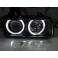 headlights BMW E36 Lim./Touring 92-98 _ 2 halo rims _ black
