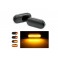 Pisca / farois / farolins laterais em led dinâmico VW Polo 6N, Polo 6N2, Polo 9N, Sharan Vento, T5 Bus fundo Preto/smoke.