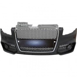P&aacute;raChoquesF (1017653) Audi A4 Lim/Avant(8E) 04-07, RS4 Optic, with integrated grille, for vehicles with park assist sensor