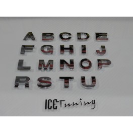 Letras decorativas em metal cromado C/autocolante