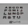 Letras decorativas em plástico em cromado C/autocolante