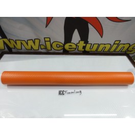 Pel&iacute;cula, vinil em carbono Laranja 3D 1,52MTS x 0.50M